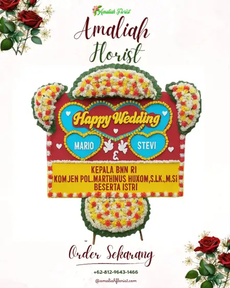 Papan Bunga Pernikahan Klecorejo